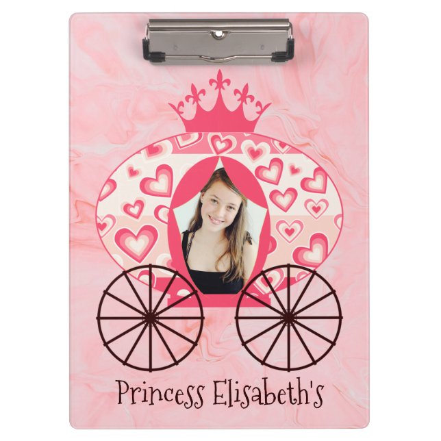 Mairytale Royal Princess Carriage Girl Klemmbrett (Vorderseite)