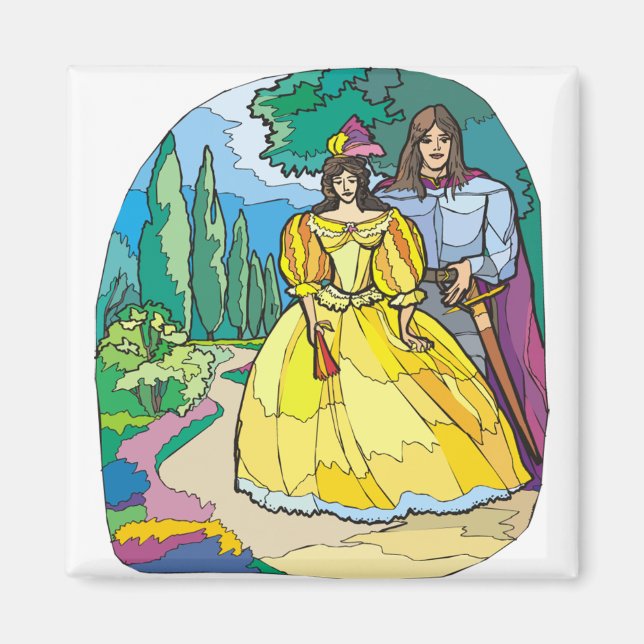 Mairytale Wedding Couple Magnet (Vorne)