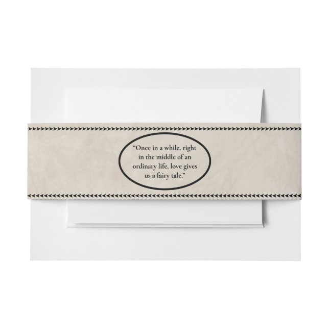 Mairytale Wedding Einladungsbanderole (Vorderseite Beispiel)