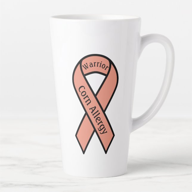 Mais-Allergie-Krieger-Schleife Milchtasse (Rechts)