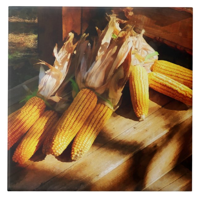 Mais auf dem Cob im Außenmarkt Fliese (Vorderseite)