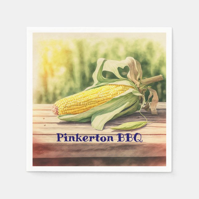 Mais auf dem Cob Personalisiert Serviette (Vorderseite)