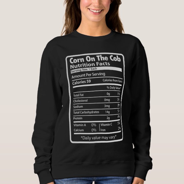 Mais auf der Cob Nutrition Fakten Erntedank Chris Sweatshirt (Vorderseite)