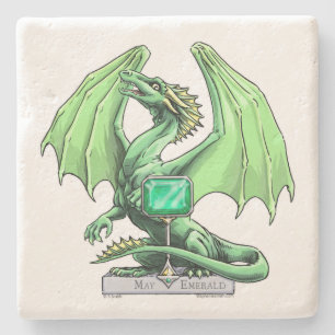 Mais Birthstone Drache: Smaragd Steinuntersetzer