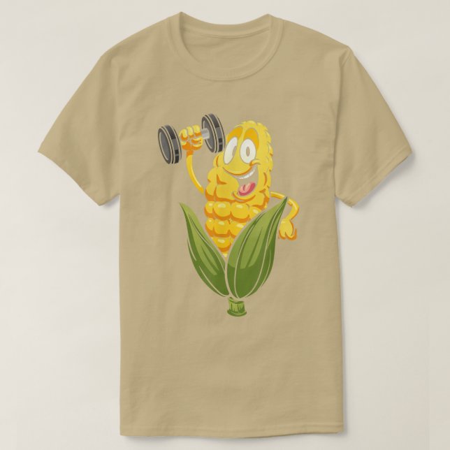 Mais, Bodybuilding Fitness Gym Gear Workout Vegan T-Shirt (Design vorne)