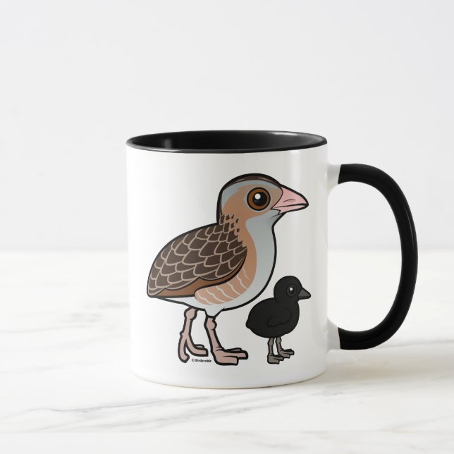 Mais Crake mit Baby Tasse (Rechts)