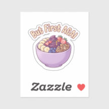 Mais d'abord Açaí Autocollant vinyle Kawaii Mignon