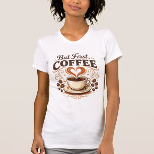Mais d'abord, Café – T-Shirt drôle pour les amateu