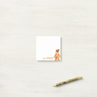 Mais d'abord... la dame du café Post-It Notes