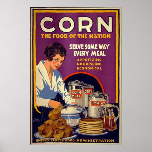 Mais ~ die Nahrung des Nation ~ Vintages WW1 Poster