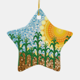 Mais-Feld Keramikornament