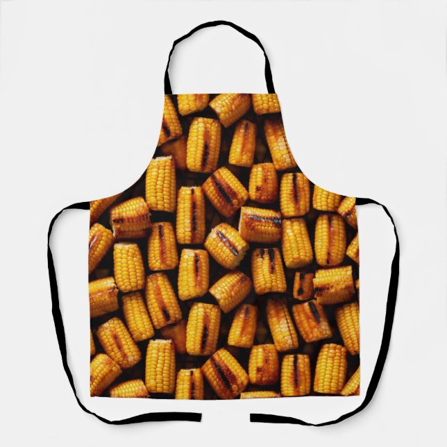 Mais, gegrillt auf dem Cob, Thema Lebensmittel Schürze (Vorderseite)