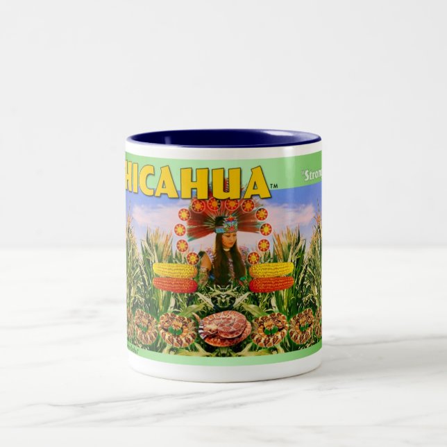 Mais-Göttin "sieben Schlangen " Zweifarbige Tasse (Mittel)