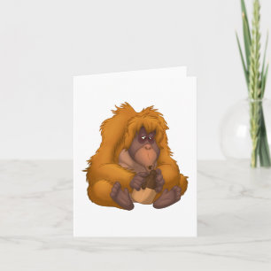 Mais-Krug-Playin' Orang-Utan Anmerkungs-Karte Karte
