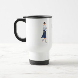 Mais tasse de femme peinte premier par café