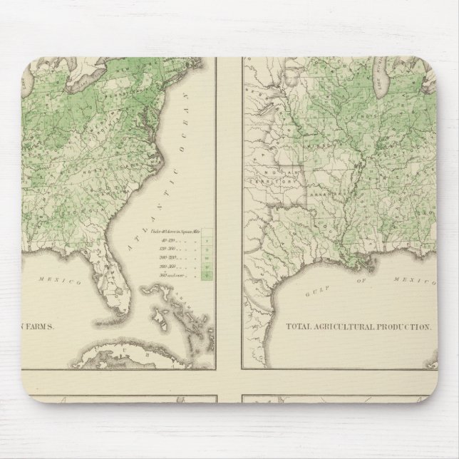 Mais- und Milcherzeugung, US-Lithograph Mousepad (Vorne)