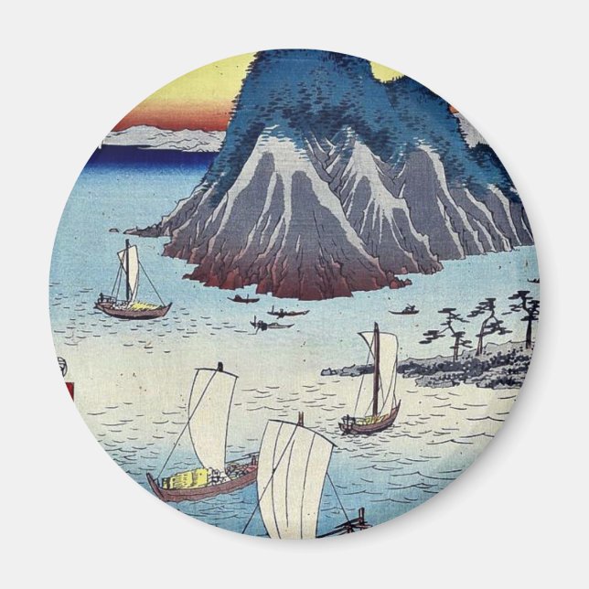 Maisaka von Ando, Hiroshige Ukiyoe Magnet (Vorne)