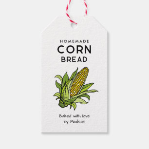 Maisbrot mit Cob-Symbol für hausgemachte Rezepte Geschenkanhänger
