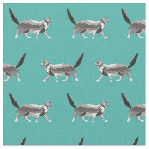 Maiscoon-Katze Türkis Stoff
