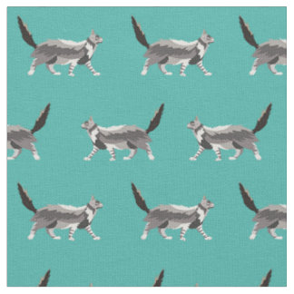 Maiscoon-Katze Türkis Stoff