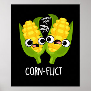 Maisflict Funny Mais Pun Dark BG Poster