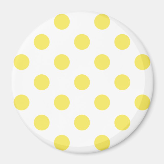 Maisgelbe Polka-Dots-Circles Magnet (Vorne)