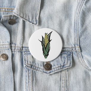 Maiskolben Rustikales Bauernhaus Gemüse Button
