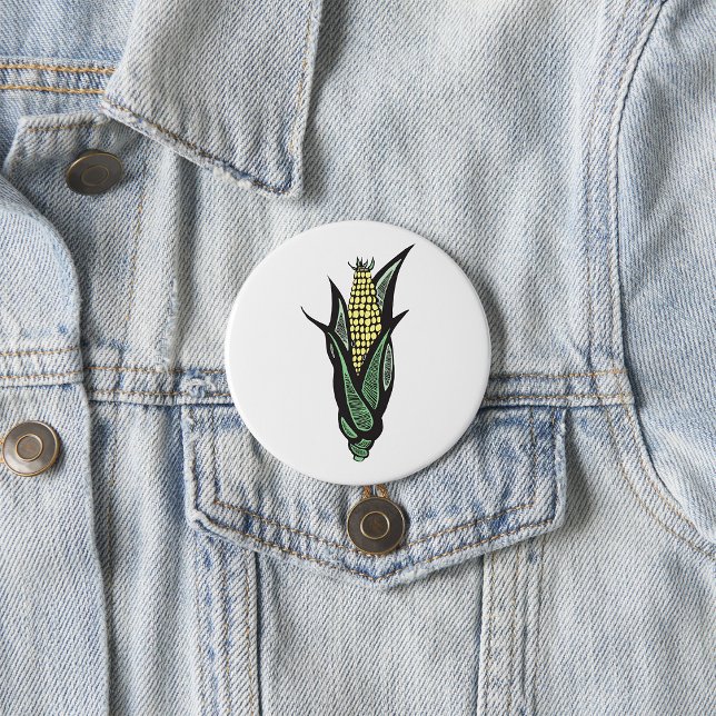 Maiskolben Rustikales Bauernhaus Gemüse Button (Von Creator hochgeladen)