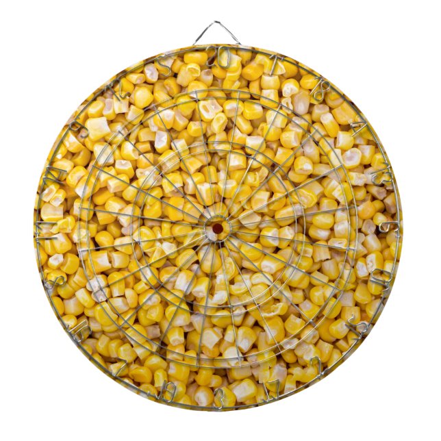 Maismakro als Hintergrundstruktur Dartscheibe (vorne)