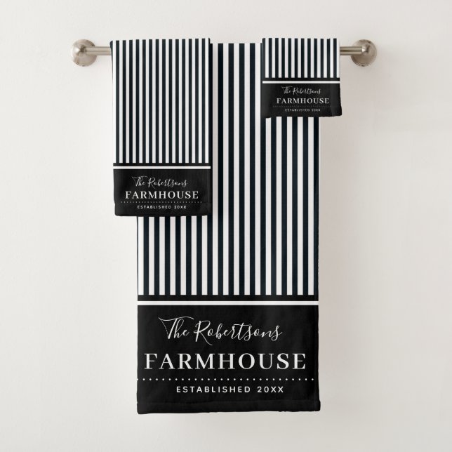 Maison agricole en noir et blanc Bain sur mesure r (En situation)
