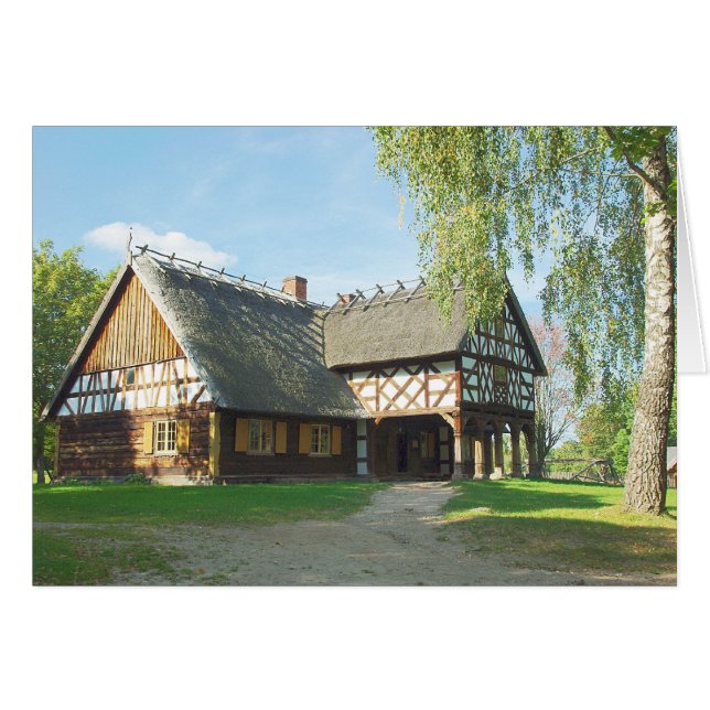 Maison ancienne en bois - Carte (Devant horizontal)