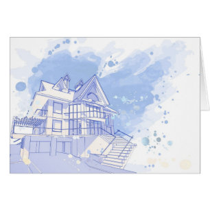 maison : aspiration d'aquarelle