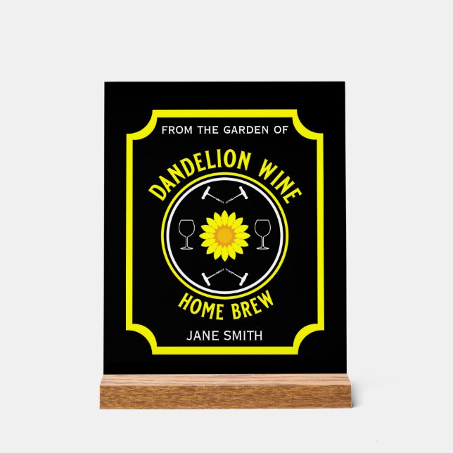 Maison Brassé Dandelion Vin personnalisé (Recto)