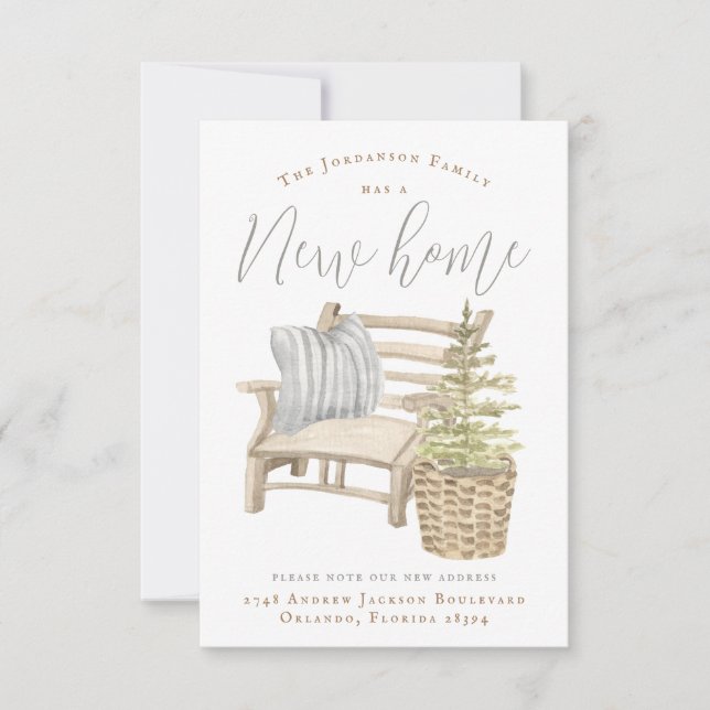 Maison confortable Faire-part de déménagement (Devant)