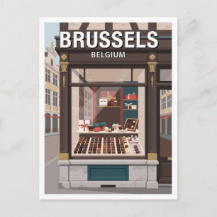 Maison Dandoy und die historischen Schokoladenläde Postkarte