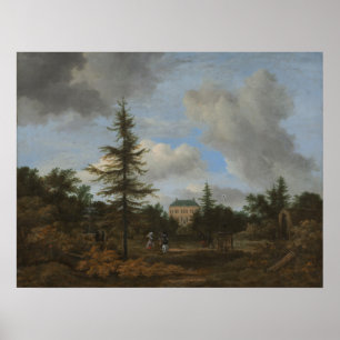 Maison de campagne - Jacob van Ruisdael Poster d'a