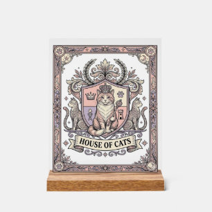 Maison de chats Armoiries de chat vintage