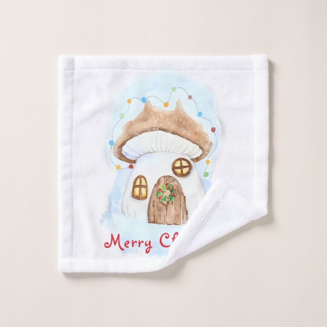 maison de fée de Noël (Gant de toilette)