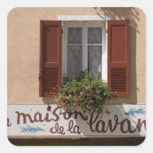 Maison de la Lavande, Place du Couwert Quadratischer Aufkleber