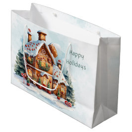 Maison de pain d'épice Sac cadeau de Noël