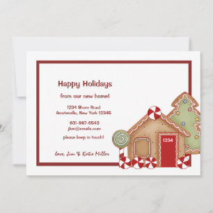 Maison de pain d'épices Faire-part de déménagement