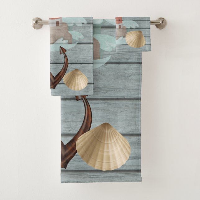 Maison de plage bleue et blanche aventurière (En situation)