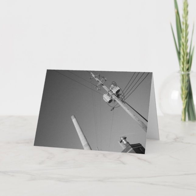 "MAISON D'ÉNERGIE Noire & Blanc" Carte de puits (Devant)