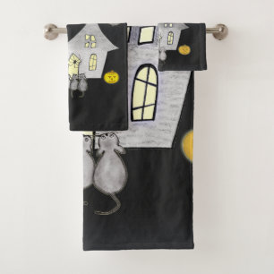 Maison d'Halloween, Chats noirs, Chats, Chauves-so