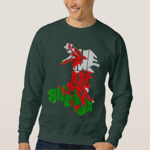 Maison du Pays de Galles de sweatshirt de carte de