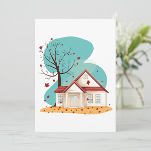 Maison En Automne Invitations