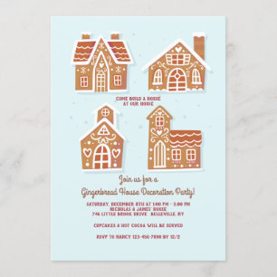 Maison en pain d'épice Décoration Fête Invitation