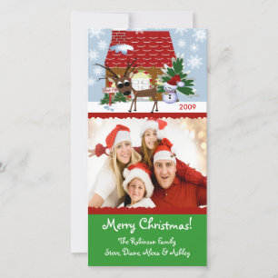 Maison en pain d'épices Chirstmas Famille Carte ph