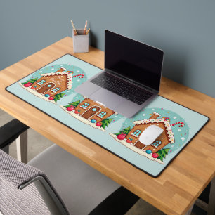 Maison en pain d'épices fantaisiste scène de Noël