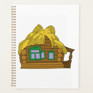 Maison en rondins slave rustique Toit de chaume tr